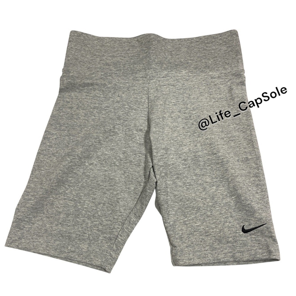 Size S Nike Biker Shorts Sportswear Classic Wns High Waisted 8"  DB3905-063 Gray - Picture 4 of 7